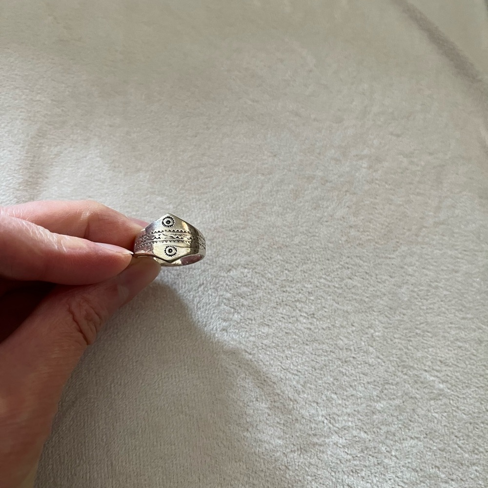 Tuareg Silver ring hand made in Cairo size 8 - Picture 3 of 5